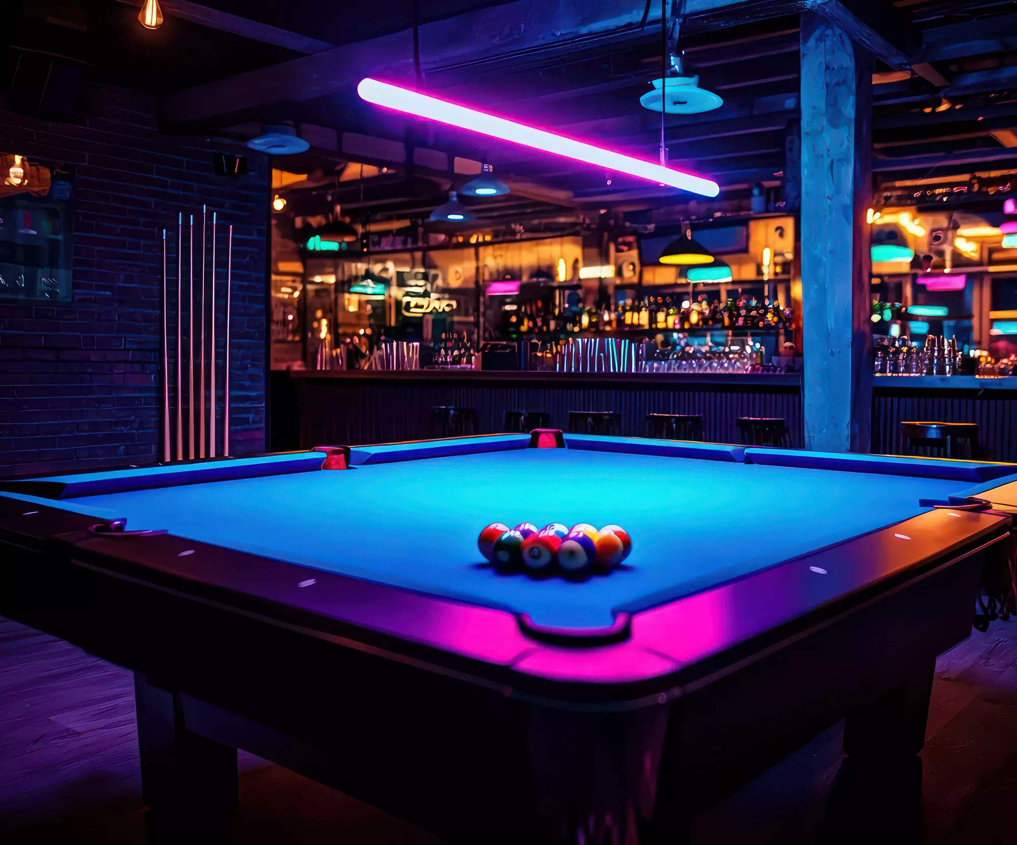 Salle de jeux avec billard dans le 18e arrondissement de Paris